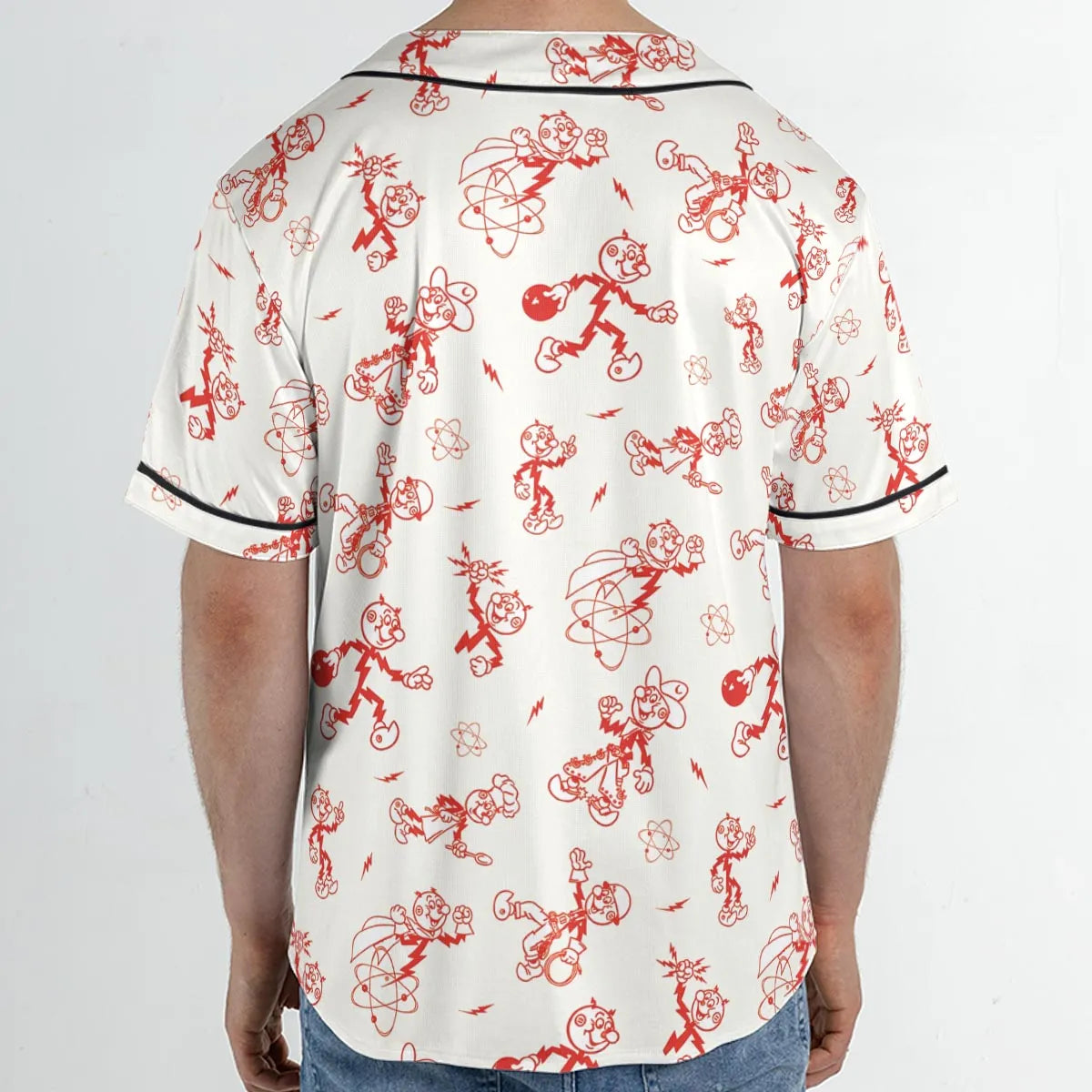 Vintage Style Nostalgic Reddy Kilowatt Unisex Baseball Jersey