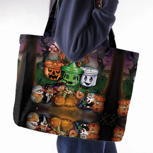 Halloween Food Mascot Themed Large Tote Bag