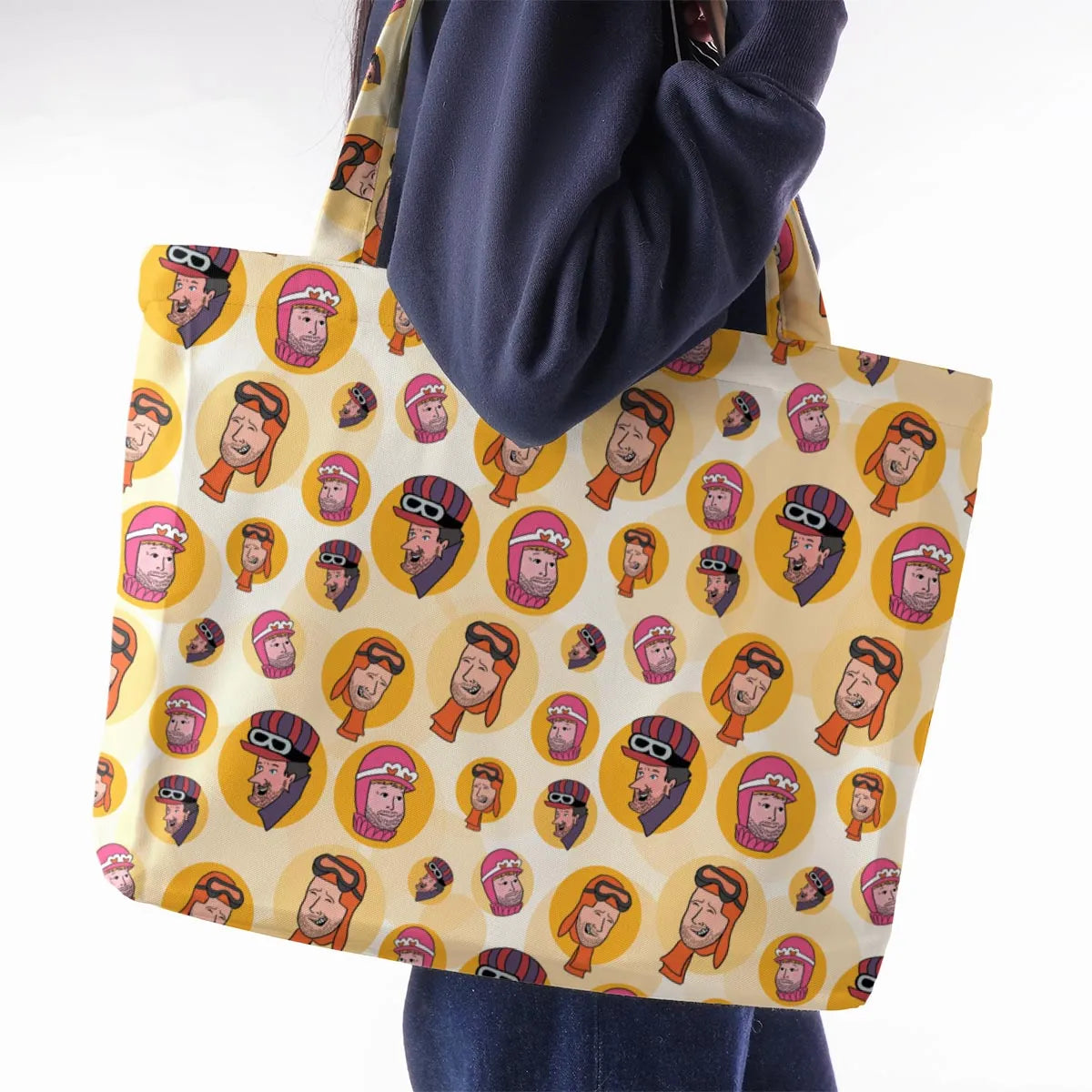 No More Jockeys Wacky Jockeys Large Tote Bag