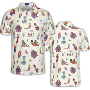Schoolhouse Rock Characters AOP Men/Women Polo Shirt