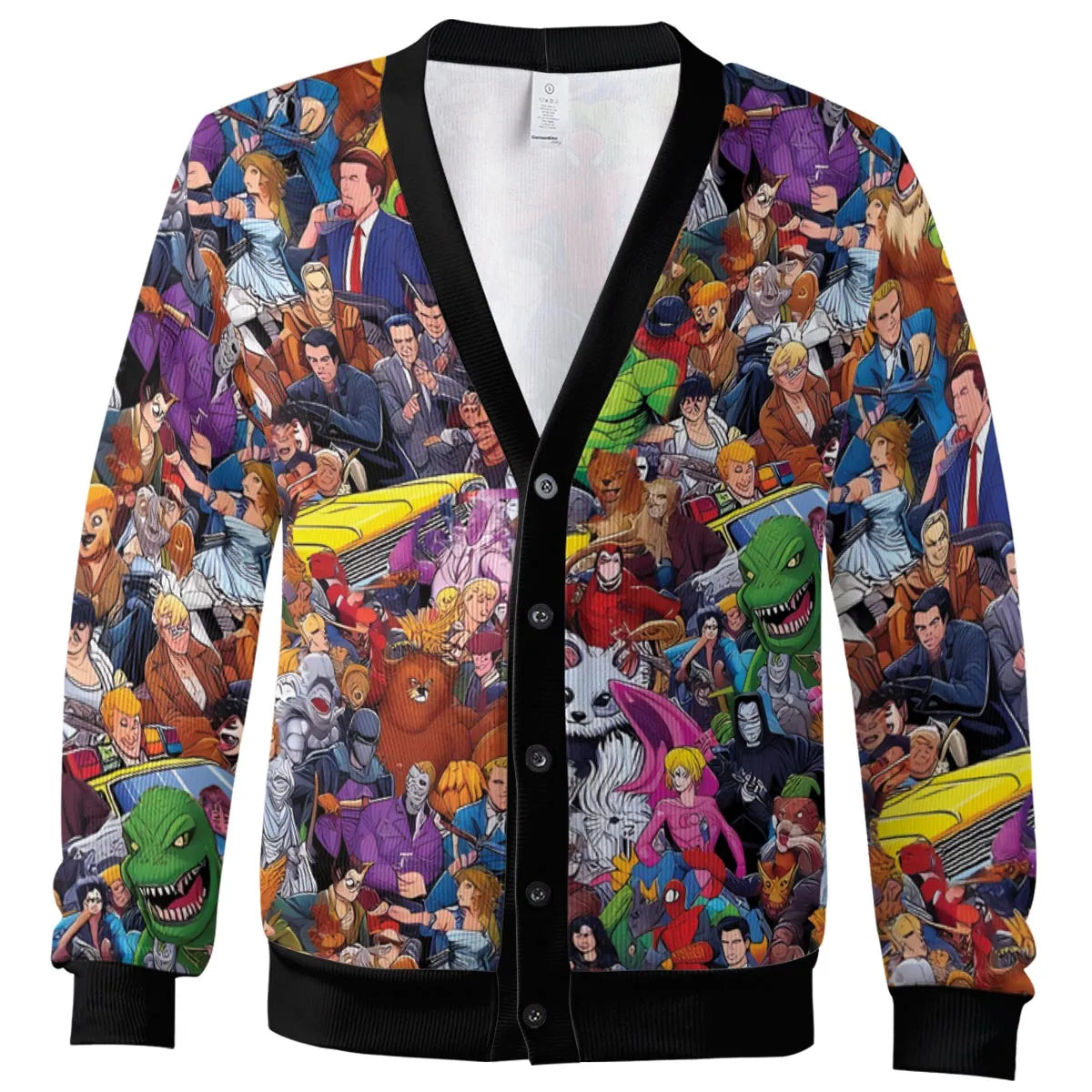 All-Genre Cartoon Mashup Cardigan