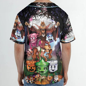 Halloween Food Mascot Themed Unisex Baseball Jersey