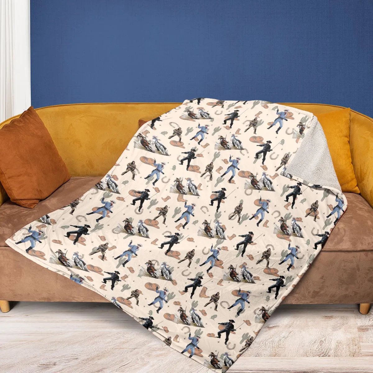 Old Western The Lone Ranger Zorro Tarzan Fleece Blanket