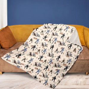 Old Western The Lone Ranger Zorro Tarzan Fleece Blanket