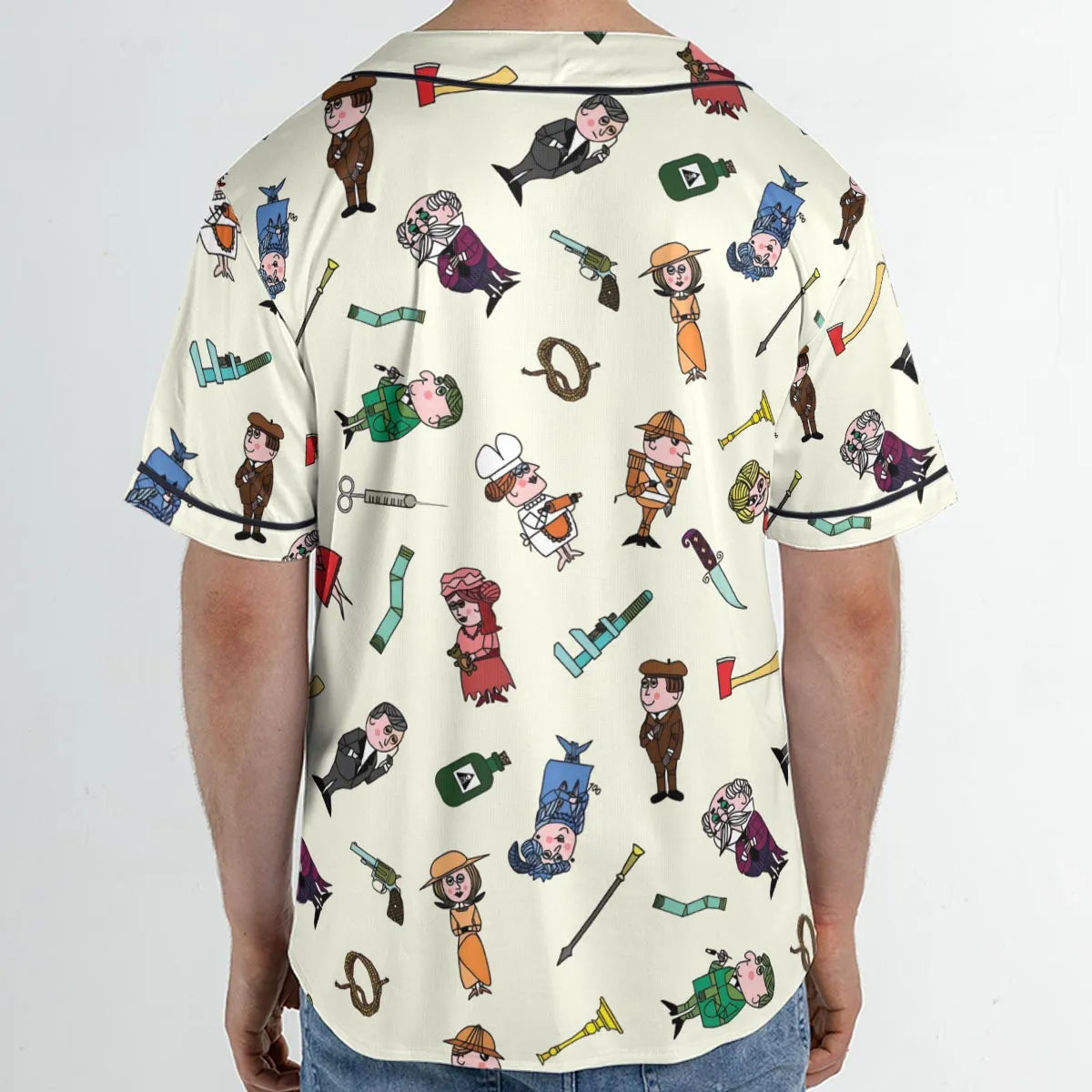 Clue Board Game Characters Unisex Baseball Jersey
