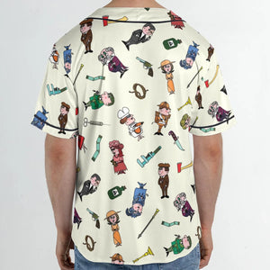 Clue Board Game Characters Unisex Baseball Jersey
