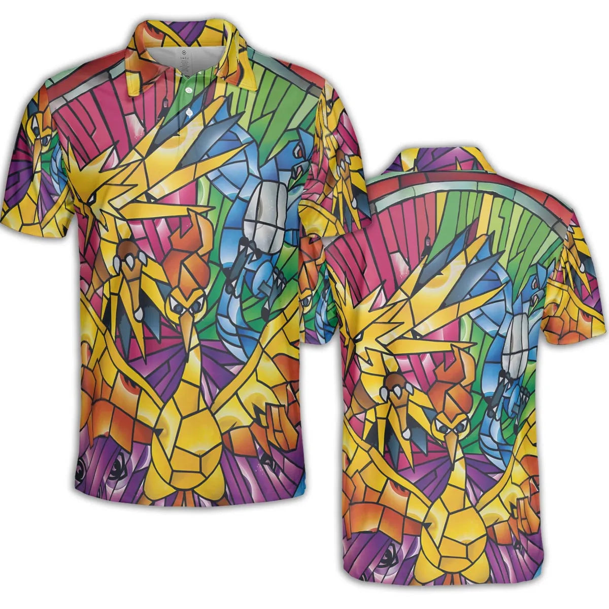 Legendary Birds Pokemon AOP Men/Women Polo Shirt
