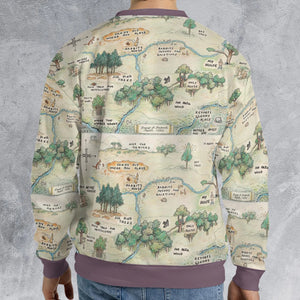 Hundred Acre Wood Map All-over Print Sweatshirt