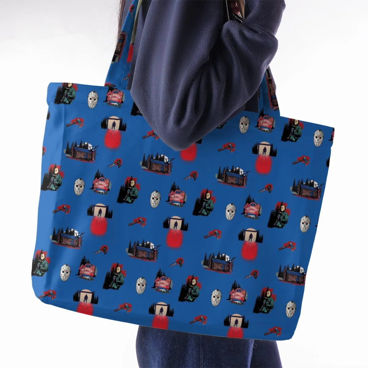 Jason Vorhees Camp Crystal Lake Halloween Large Tote Bag