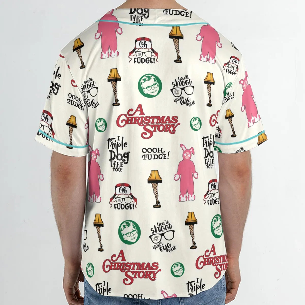 A Christmas Story Pattern Unisex Baseball Jersey