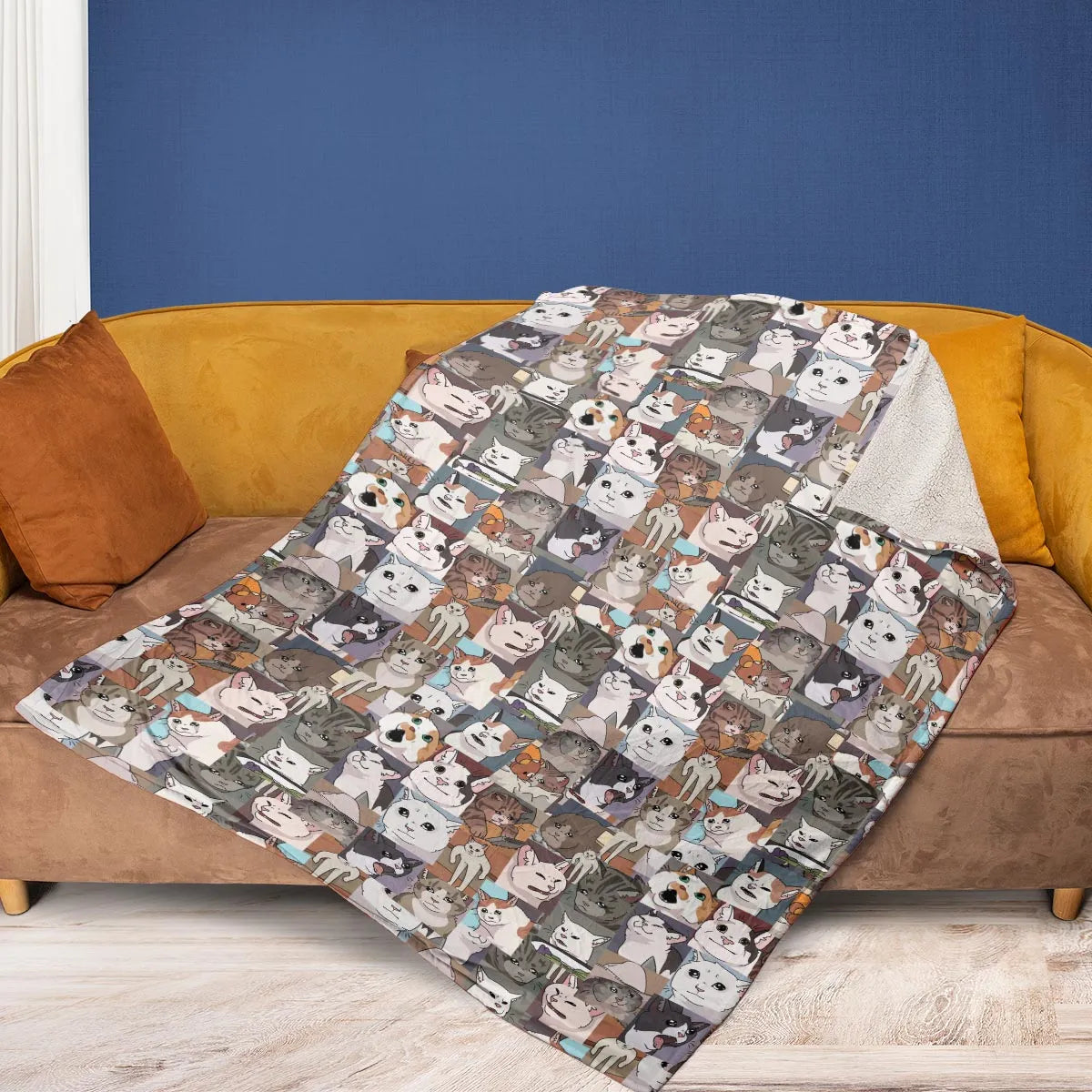 Funny Cat Internet Meme Fleece Blanket