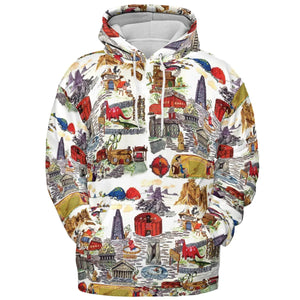 History Of Bedrock Flintstones All-over Print Hoodie
