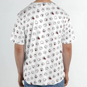 Super Mario Boo Pattern Unisex Baseball Jersey