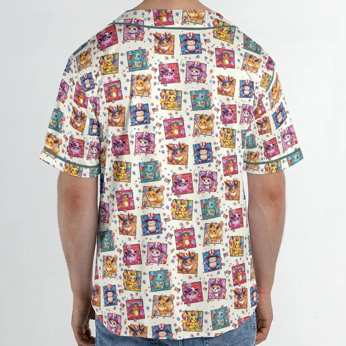 Chill The 4th Out Pokemon Unisex Baseball Jersey