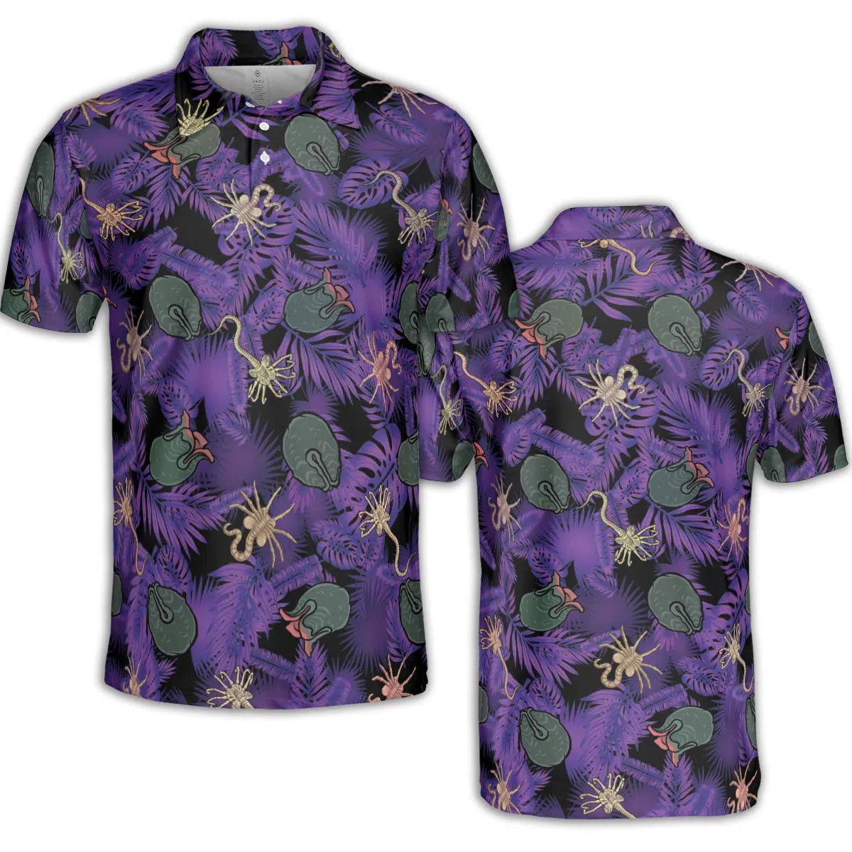 Alien Facehugger Ovomorph AOP Men/Women Polo Shirt