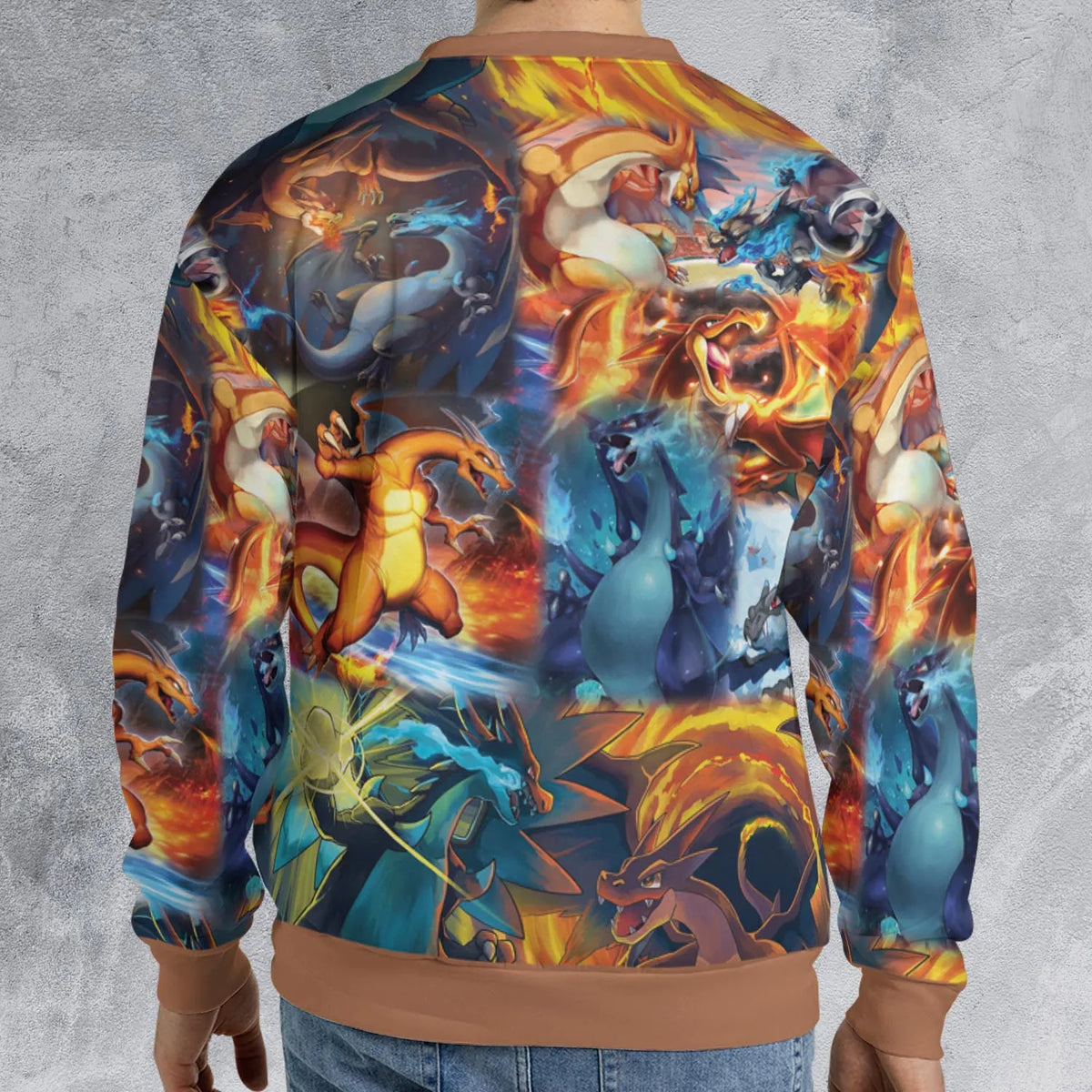 Charizard Ice Fire Dragon Combat All-over Print Sweatshirt