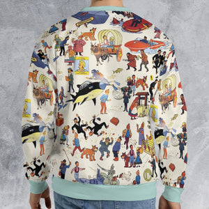 Tintin Adventure Kuifje All-over Print Sweatshirt