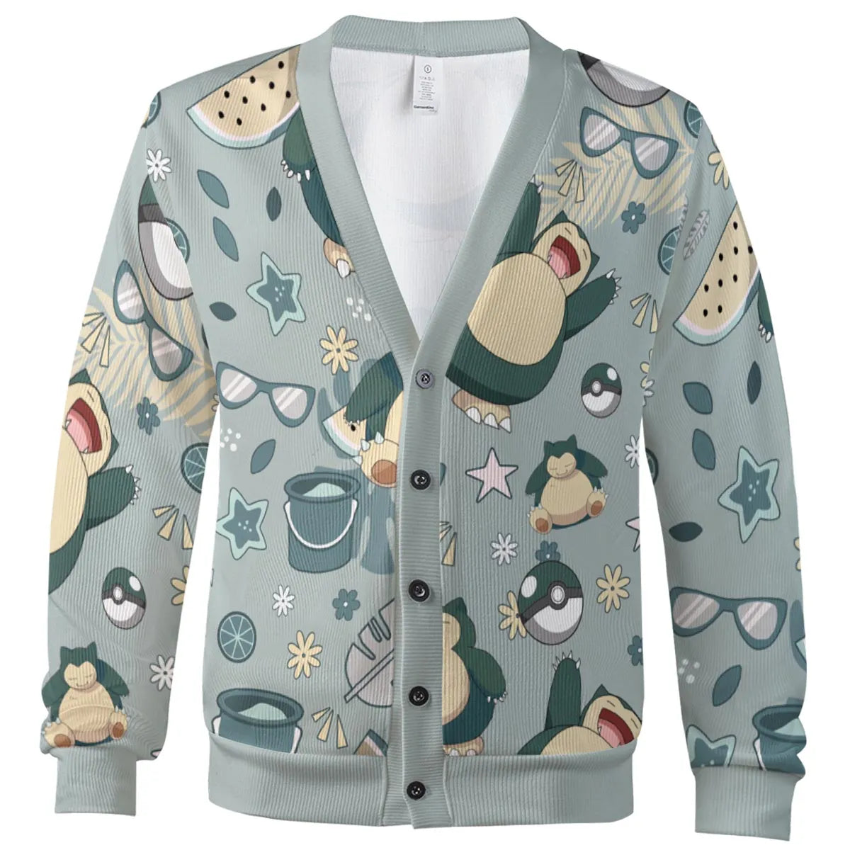 Summer Relax Snorlax Pokemon Cardigan