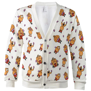 King Hippo Punch Out Cardigan