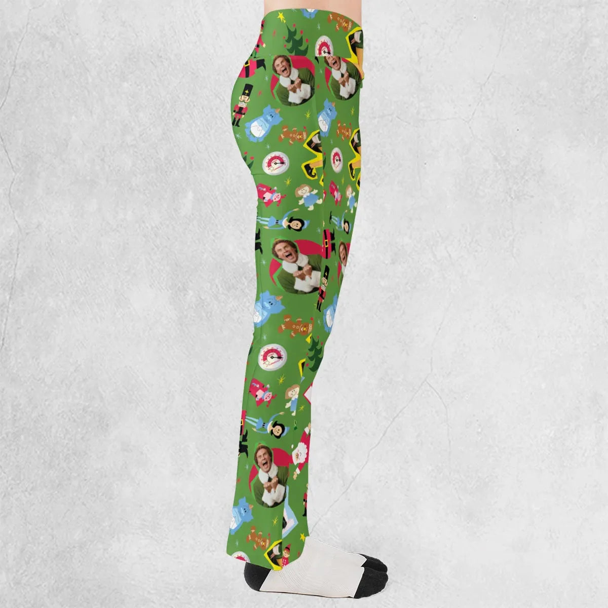 Santa Know Him Elf Flare Leggings