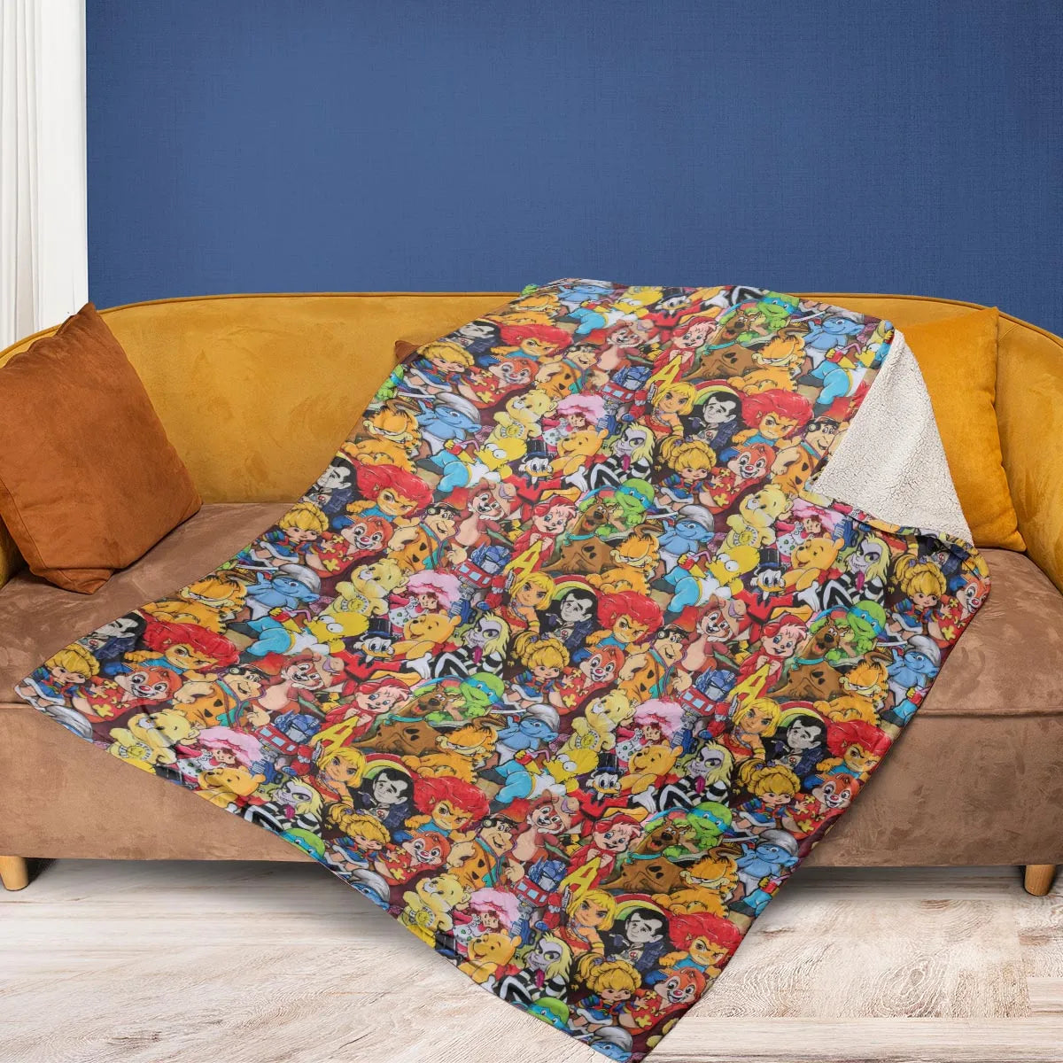 Old Cartoon Characters Fleece Blanket