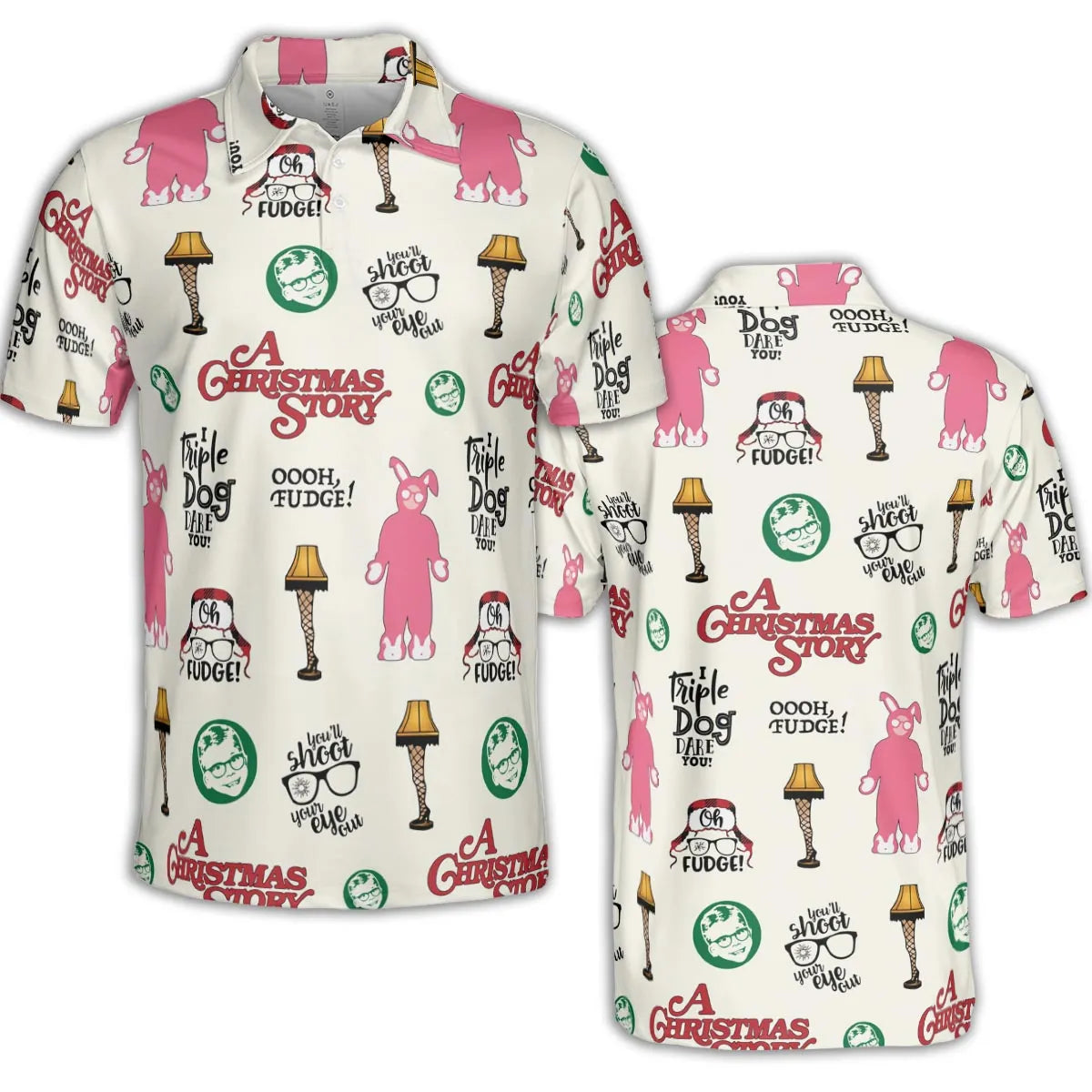 A Christmas Story Pattern AOP Men/Women Polo Shirt