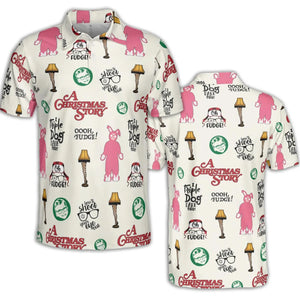 A Christmas Story Pattern AOP Men/Women Polo Shirt