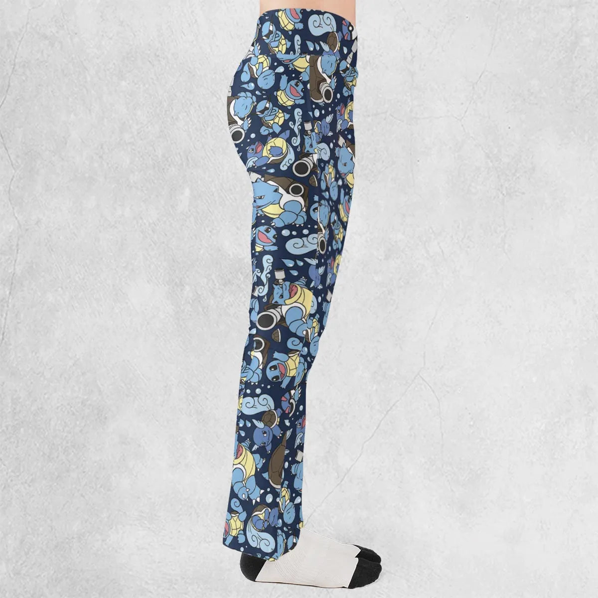 Blastoise Wartortle Squirtle Pokemon Pattern Flare Leggings