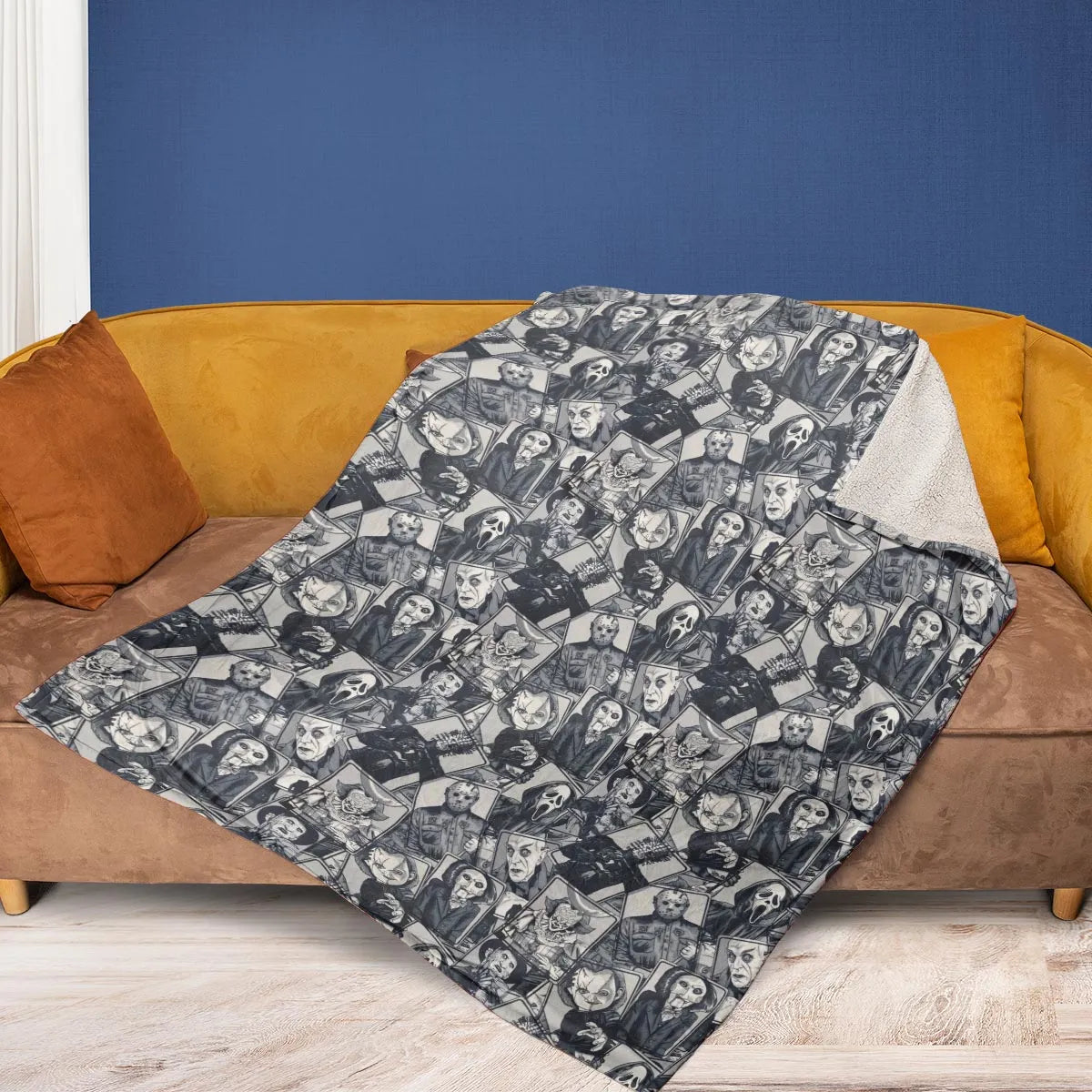 Halloween Horror Villains Fleece Blanket