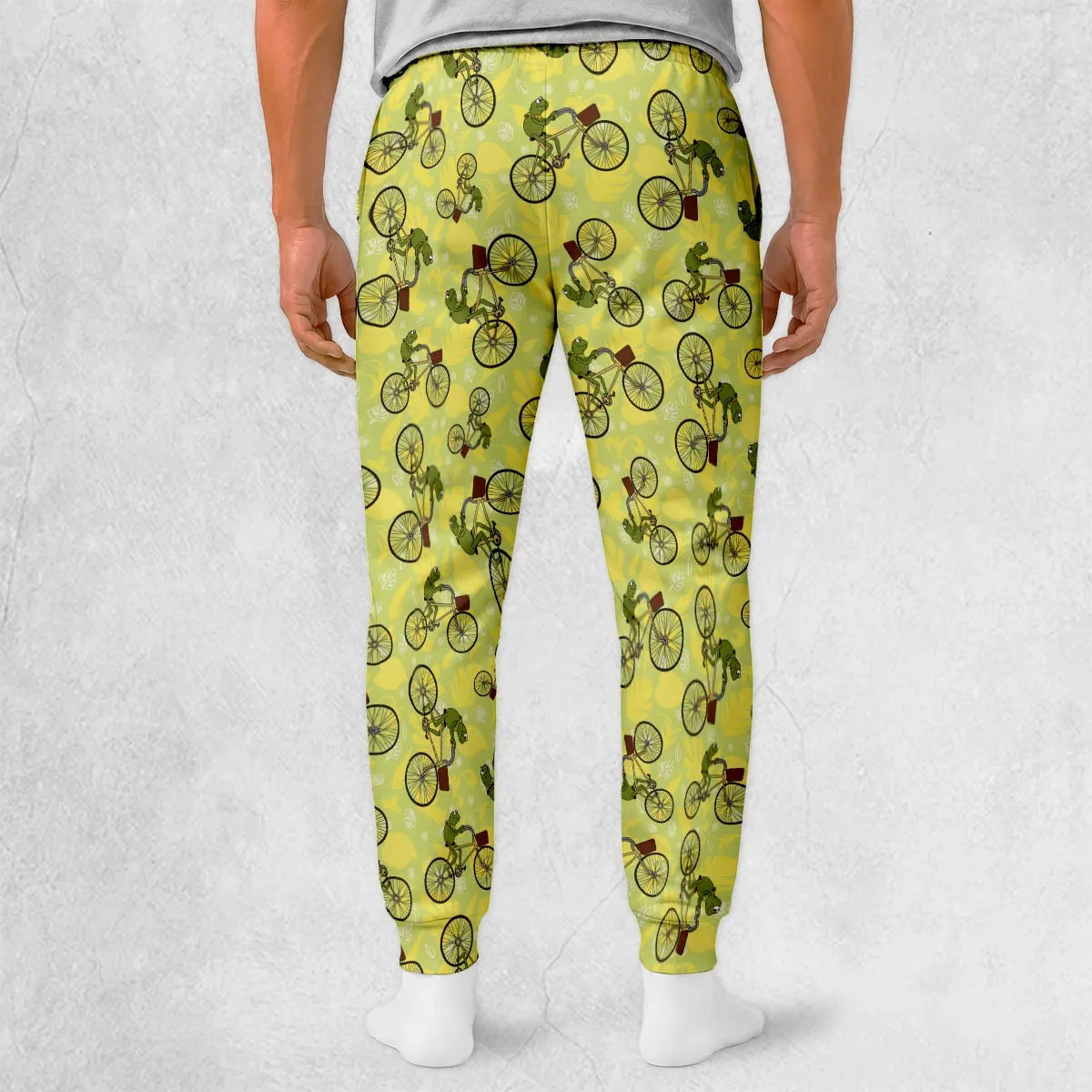 Kermit riding a bike Sweatpants