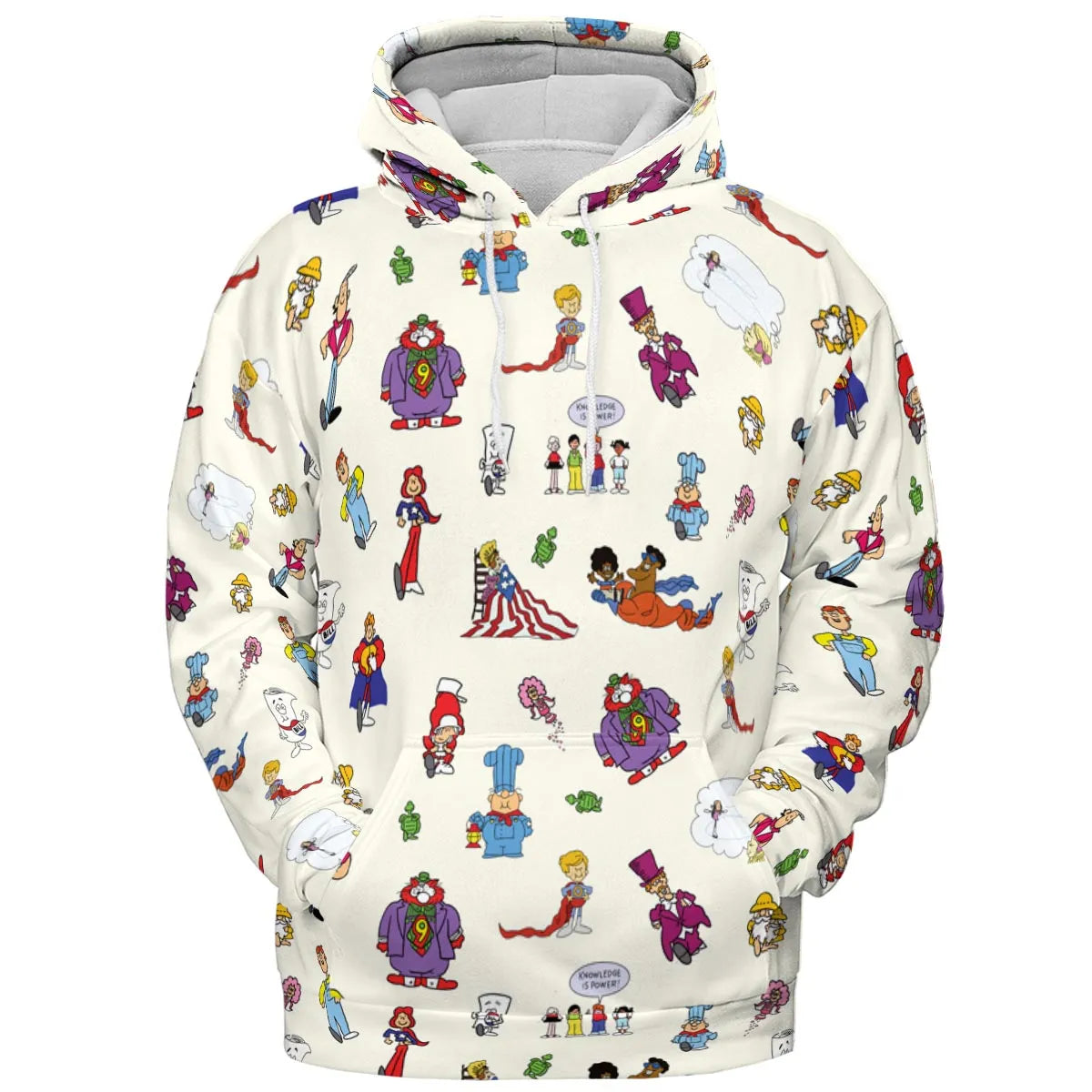 Schoolhouse Rock Characters All-over Print Hoodie