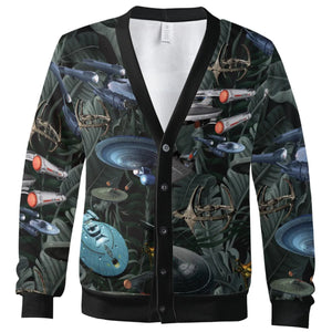 Star Trek Spaceship Pattern Cardigan
