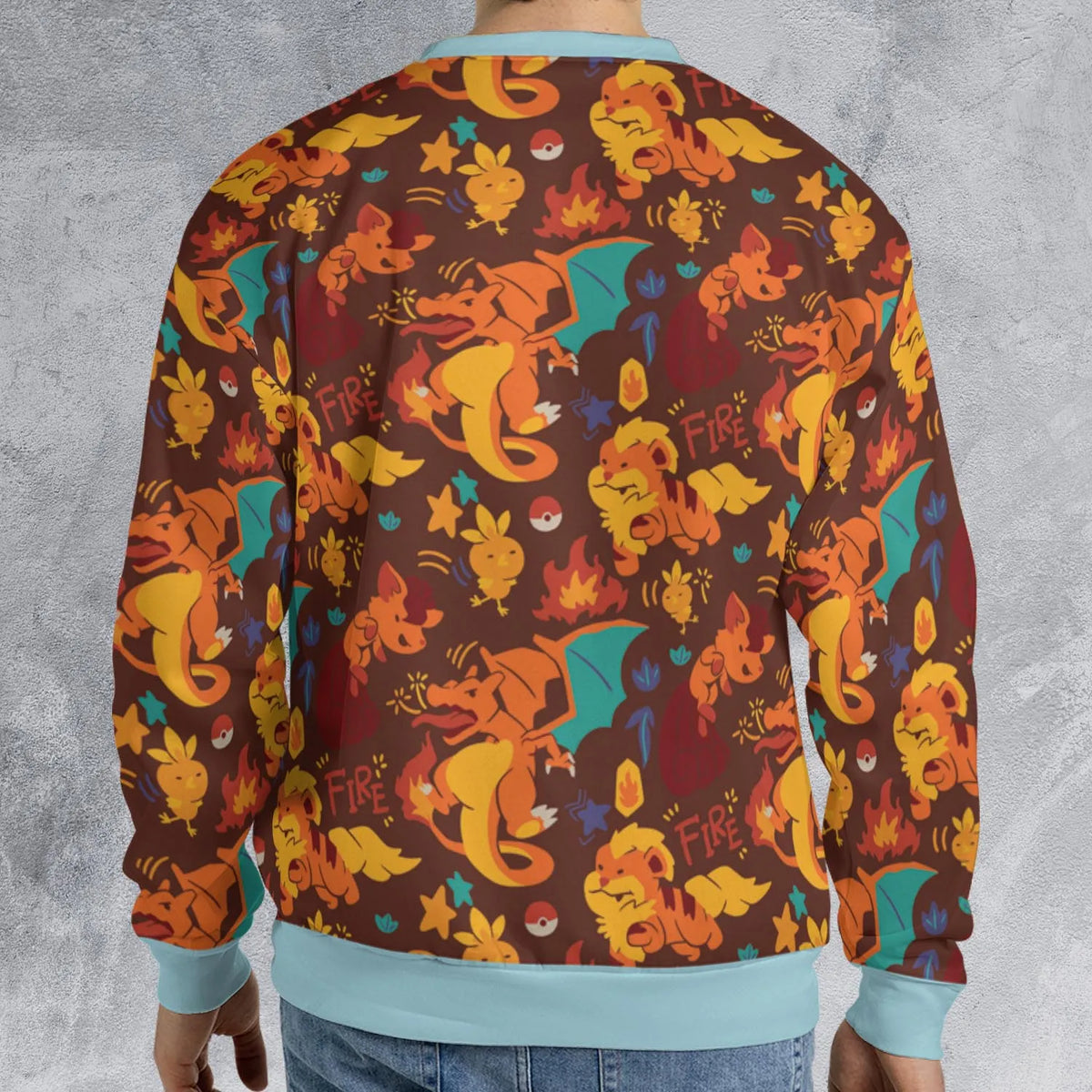 Charizard Arcanine Torchic Fire Pokemon All-over Print Sweatshirt