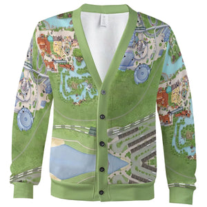 Magical Kingdom Park Map Cardigan