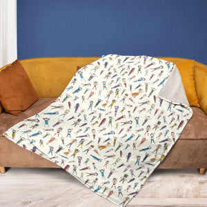 Morty Kombat Morty and Mortal Kombat Mashup Fleece Blanket