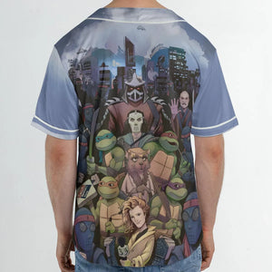 Turtles vs Ninja Teenage Mutant Ninja Turtles Unisex Baseball Jersey