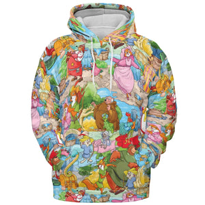 Archer Wood Plaid Robin Hood All-over Print Hoodie