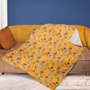 Summer Party Boogie Nights Characters Fleece Blanket