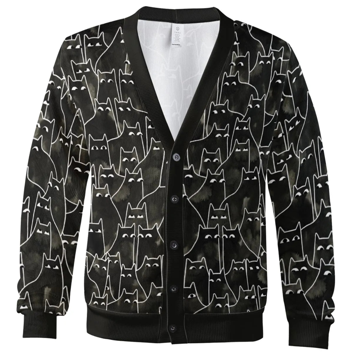 Suspicious Cats Funny Cat Cardigan