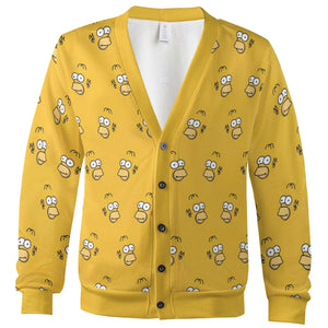 Homer Simpson Pattern Cardigan