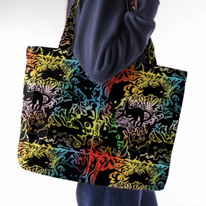 Eevee Pokemon Black Large Tote Bag