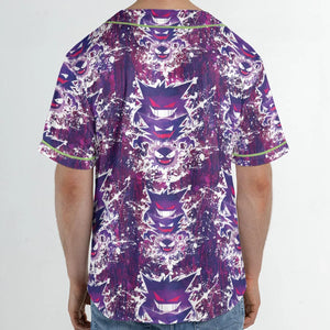 Ghostly Evolution Ghastly Haunter Gengar Pokemon Hawaiian Unisex Baseball Jersey