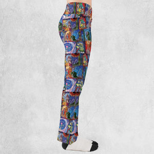 Beauty And The Beast Story Windows Flare Leggings