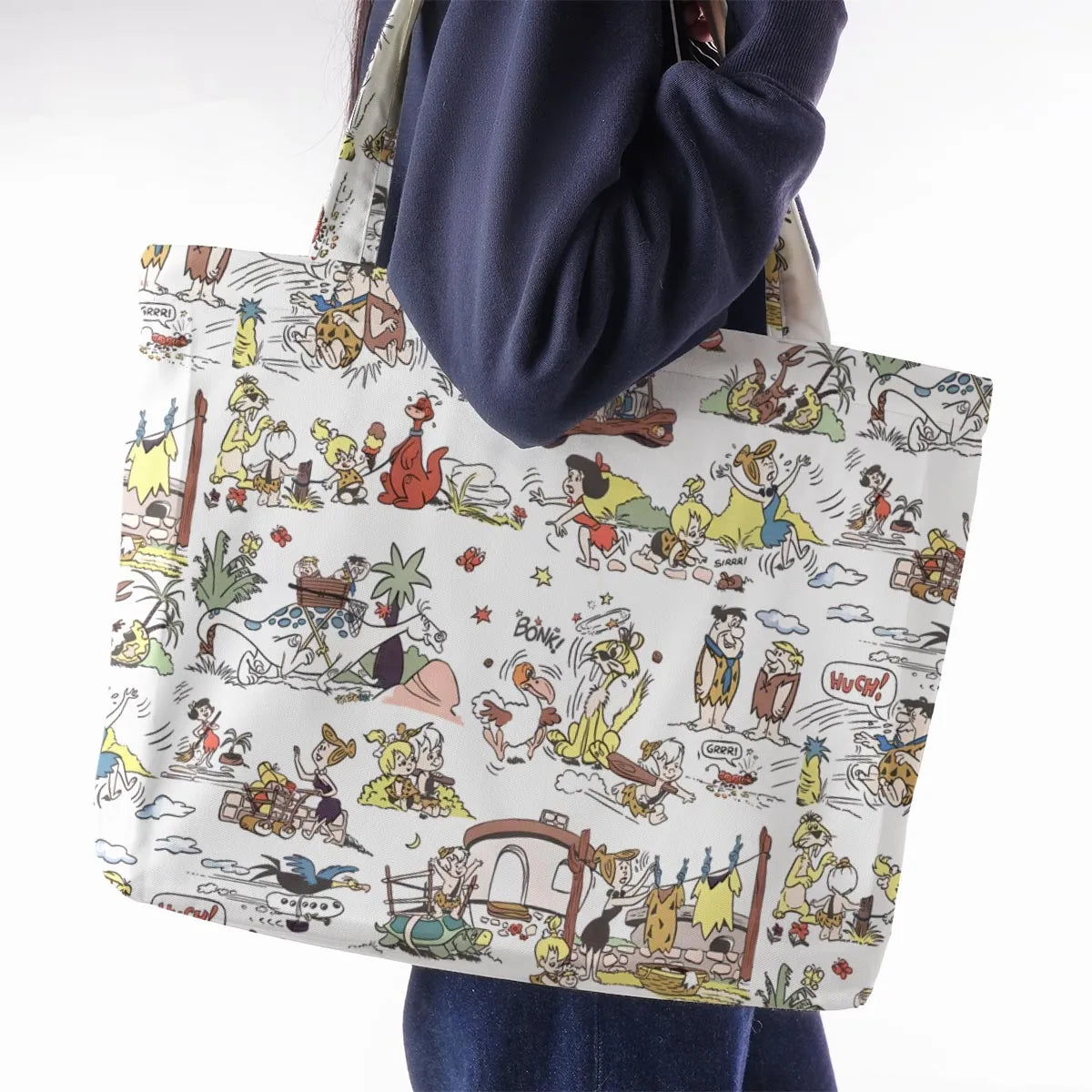 Stone Age Life The Flintstone Large Tote Bag