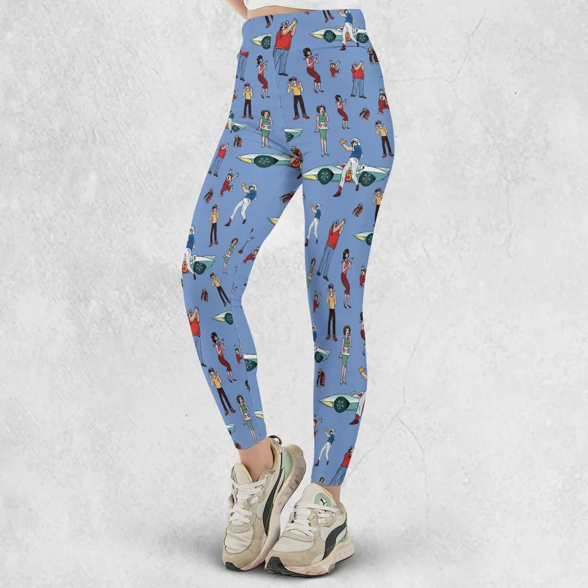 Speed Racer Characters Pattern Legging