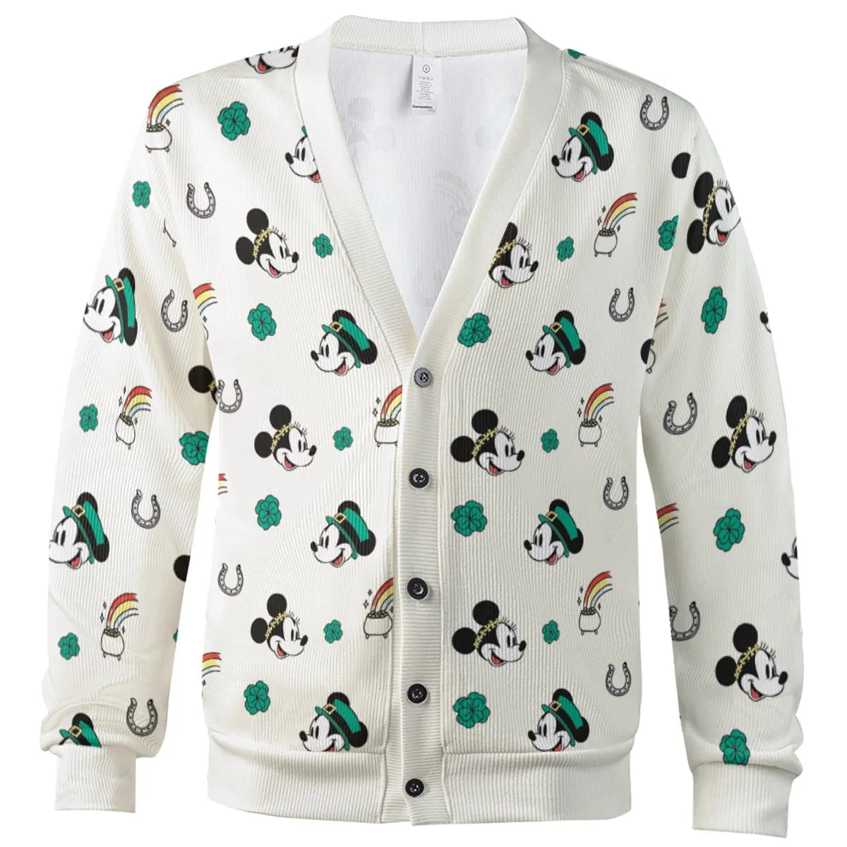 Mickey and Minnie St. Patrick's Day Pattern Cardigan