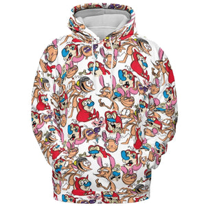 Insane Style The Ren and Stimpy Show All-over Print Hoodie
