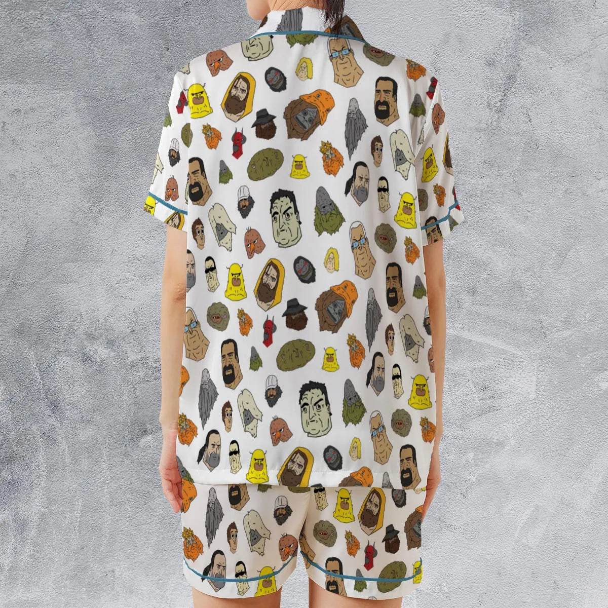 Dudeism The Big Lebowski Satin Short-Sleeve Pajamas Set