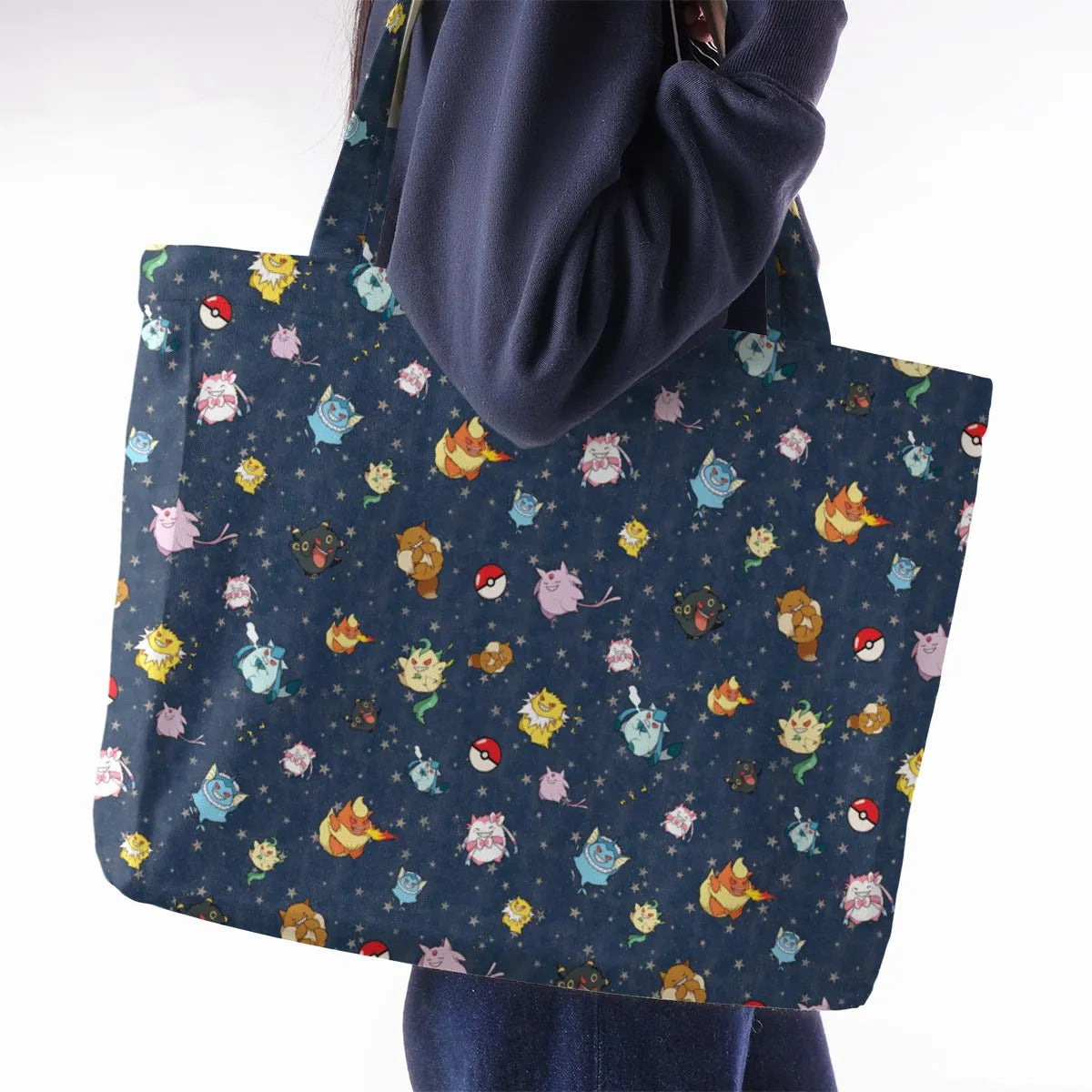 Gengar as Eevee The Eeveelutions Pokemon Large Tote Bag