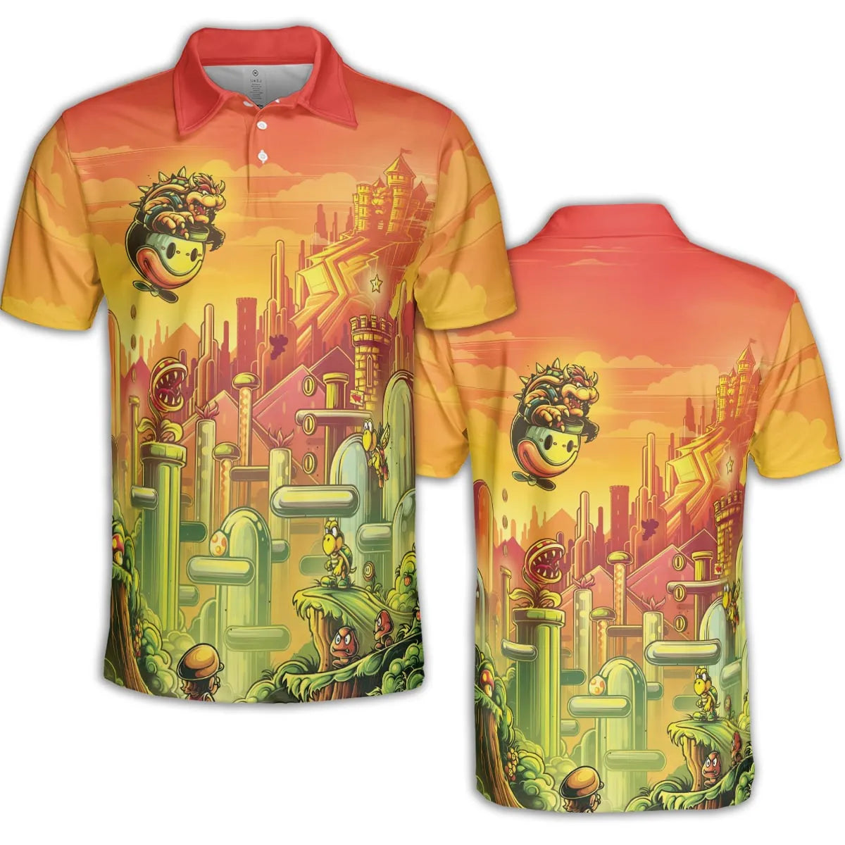 Plumber Kingdom Super Mario AOP Men/Women Polo Shirt